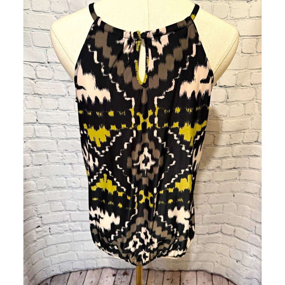 INC International Concepts Women Abstract Halter Tank Spaghetti Beaded S